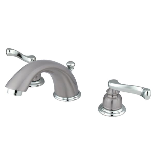 KB8967FL 8" Widespread Bathroom Faucet, Brushed Nickel/Polished Chrome